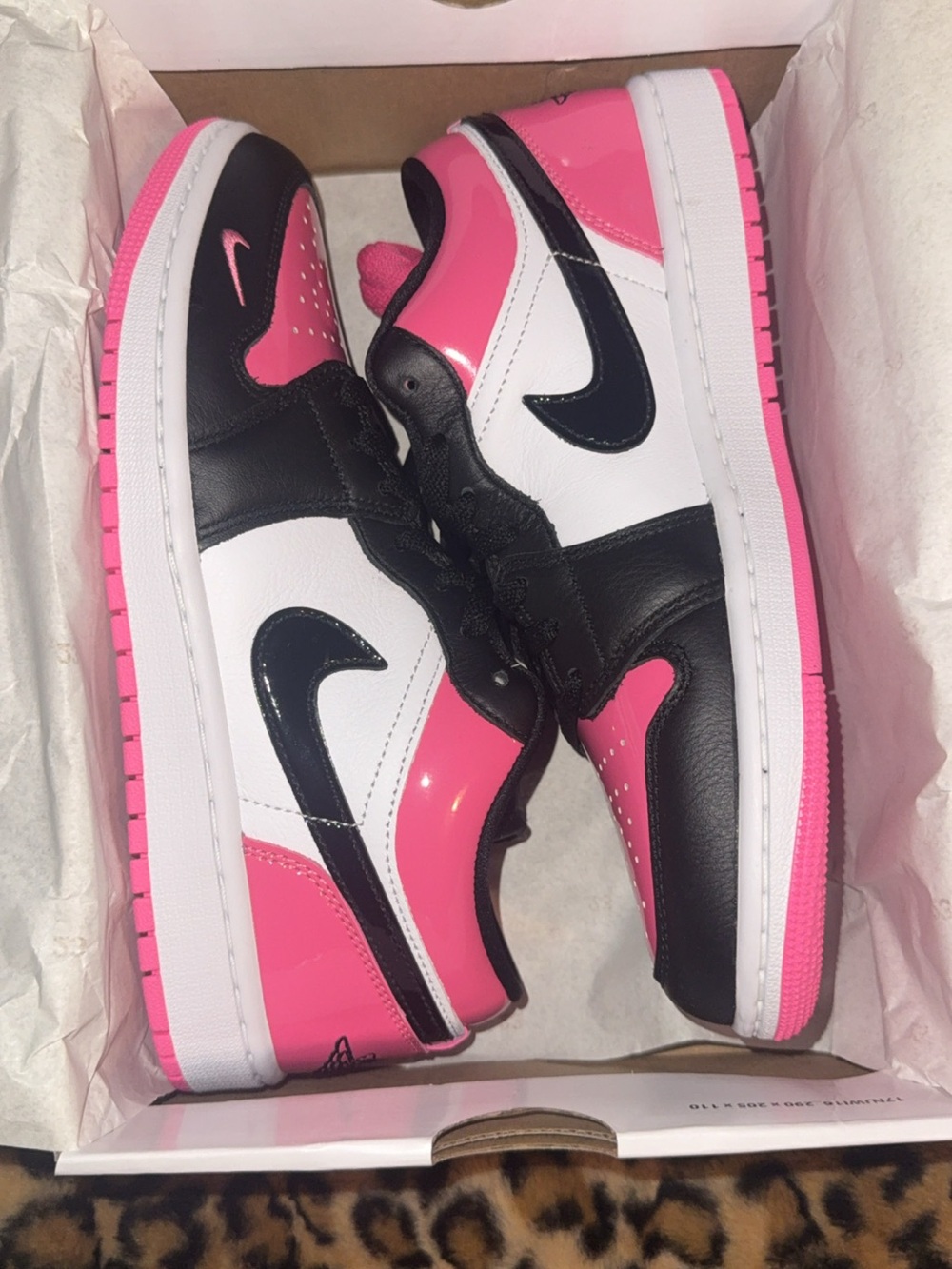 Nike Women’s Air Jordan 1 Low SE 9 Pink/Black/White Brand New w/Box